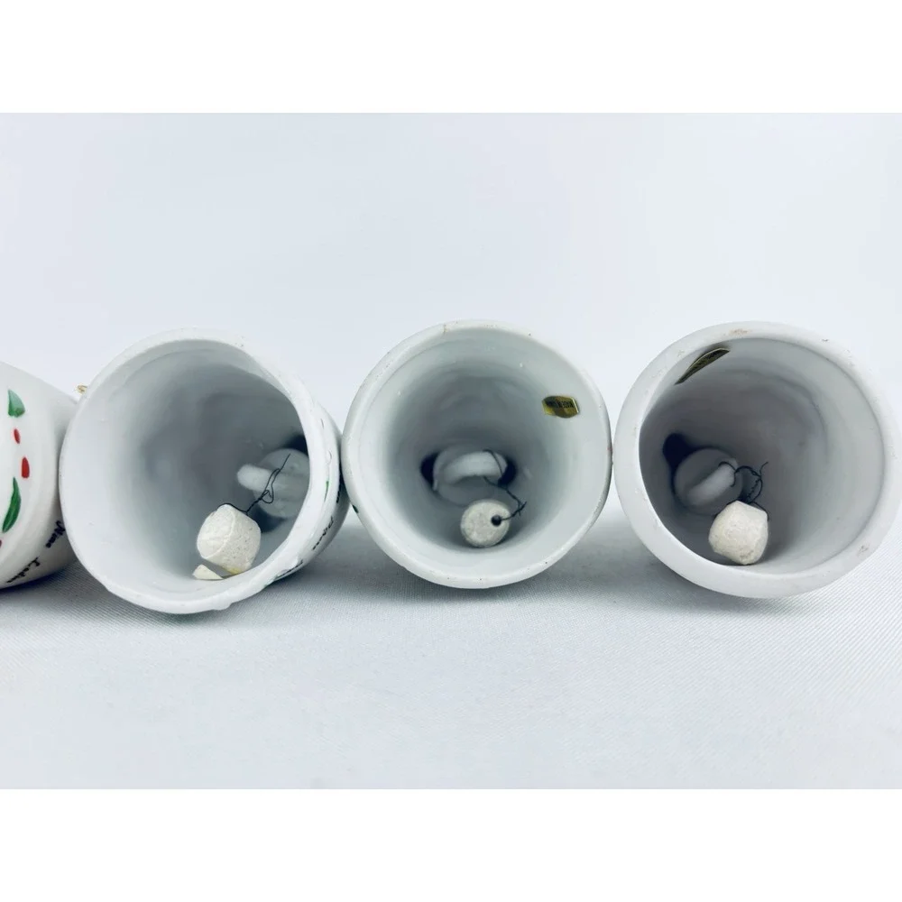Vintage JC Penney 12 Days of Christmas Porcelain Hand‎ Painted Bells Collection